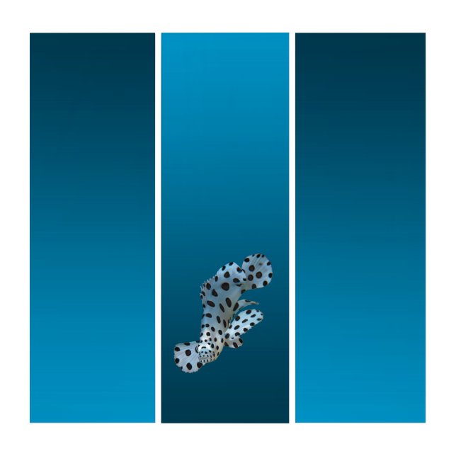 Gradient Blue - light to deep | Mood Background | Triptych (Front)