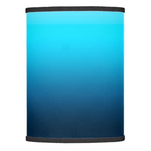 Gradient blue ombre lamp shade (Front)