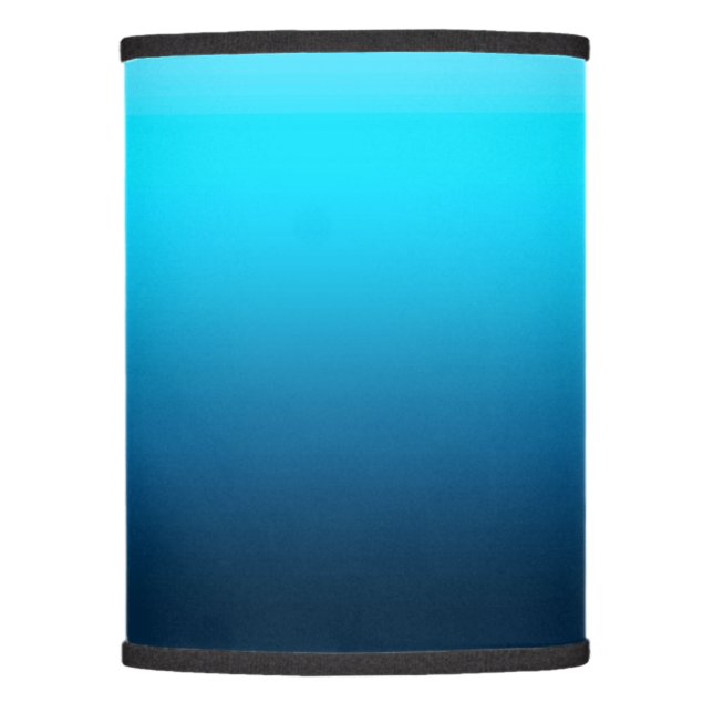 Gradient blue ombre lamp shade (Front)