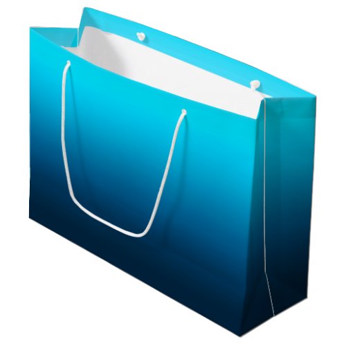 Gradient blue ombre large gift bag