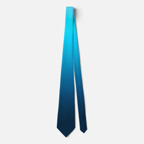 Gradient blue ombre neck tie