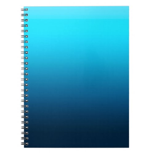 Gradient blue ombre notebook
