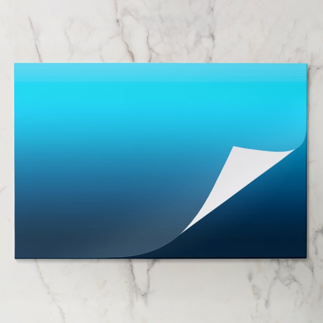 Gradient blue ombre paper pad (Folded)