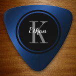 Gradient Blue Personalized Guitar Pick<br><div class="desc">Double Side Print - Great personalized design on this custom guitar pick</div>