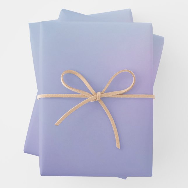 Gradient Blue, Purple, Lilac  Wrapping Paper Sheets (In situ)