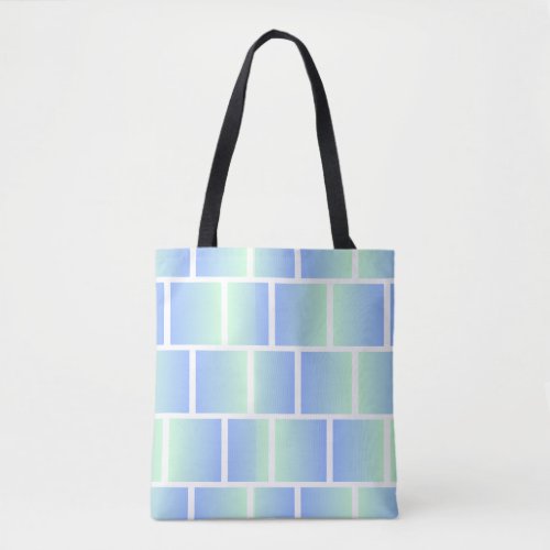 Gradient Blue Squares  Tote Bag