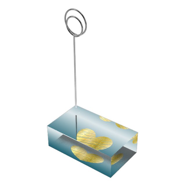 Gradient Blue Table Number Card Holder for Wedding (Corner)