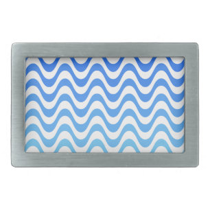 Gradient Blue Waves Belt Buckle
