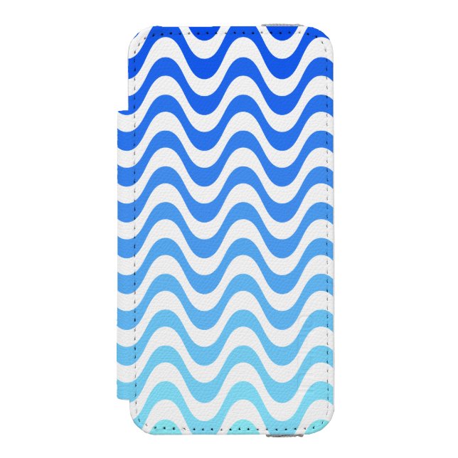 Gradient Blue Waves Incipio iPhone Wallet Case (Folio Front)