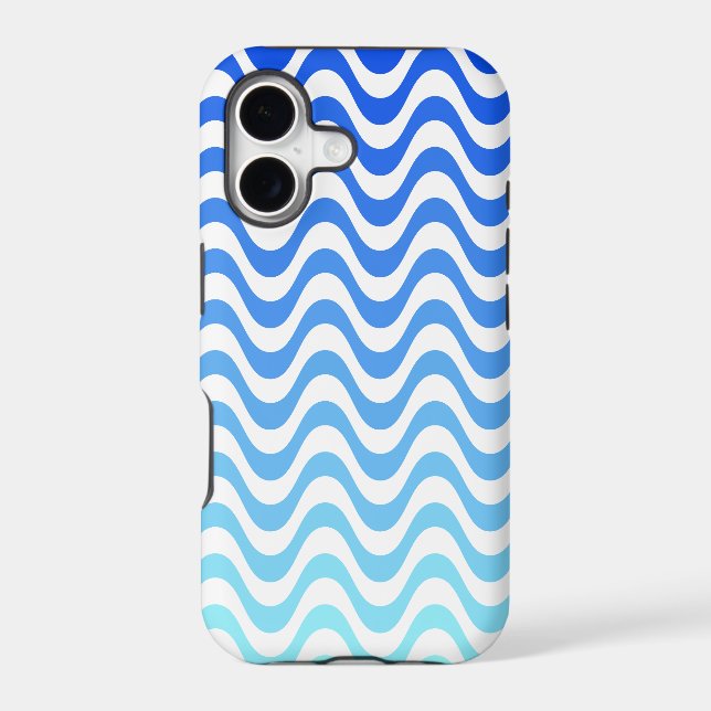 Gradient Blue Waves Iphone Case (Back)