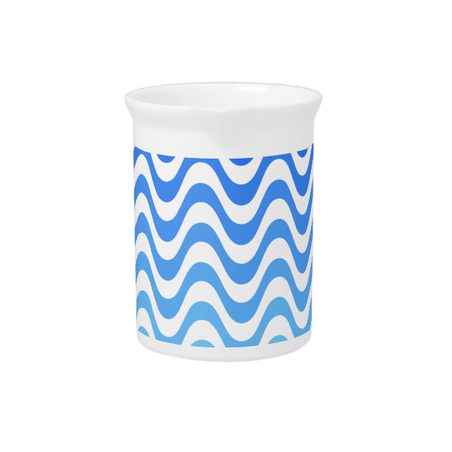 Gradient Blue Waves Pitcher (Front)
