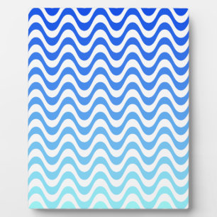 Gradient Blue Waves Plaque