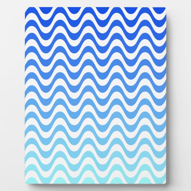 Gradient Blue Waves Plaque (Front)