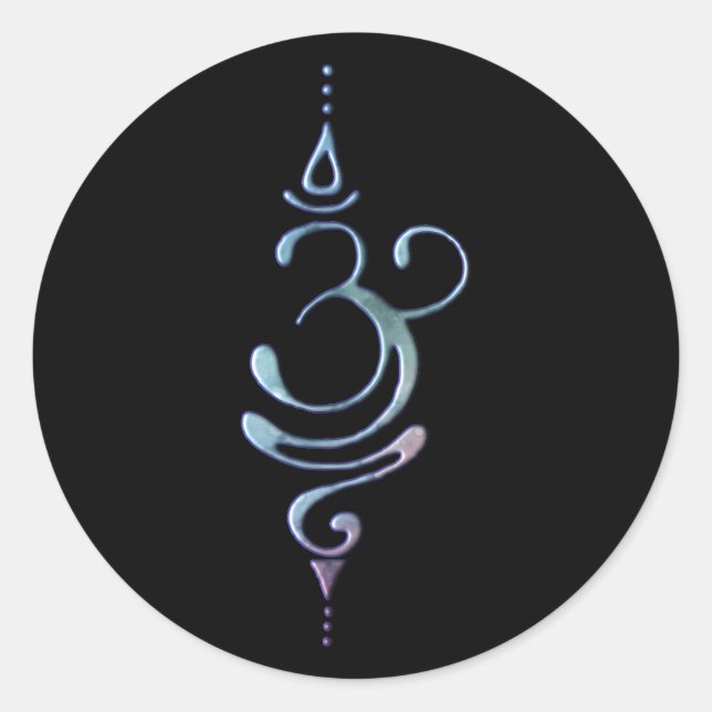 Gradient Breathe  Classic Round Sticker (Front)