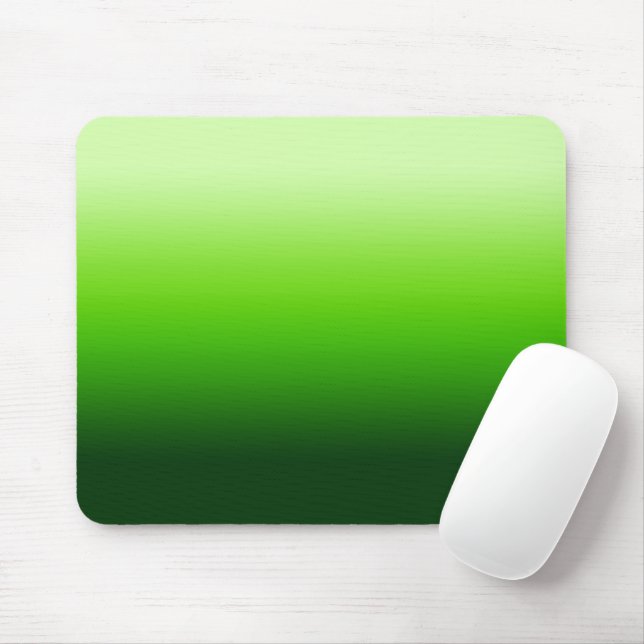 Gradient bright apple green ombre mouse pad (With Mouse)