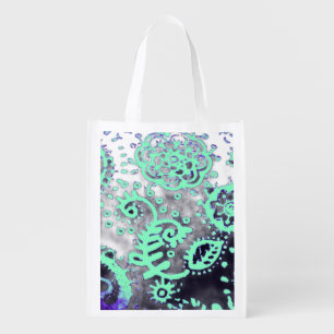 Gradient Bright Seafoam Green Reusable Grocery Bag