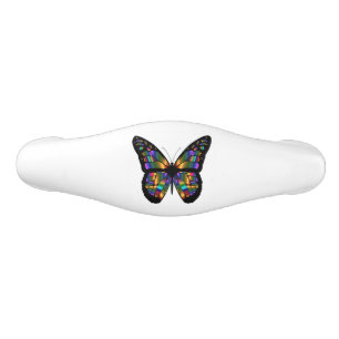 Gradient butterfly cartoon ceramic drawer pull