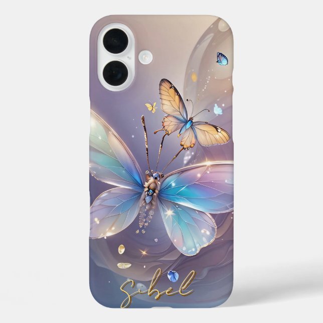 Gradient Butterfly Monogrammed Case- Mate iPhone  Case-Mate iPhone Case (Back)