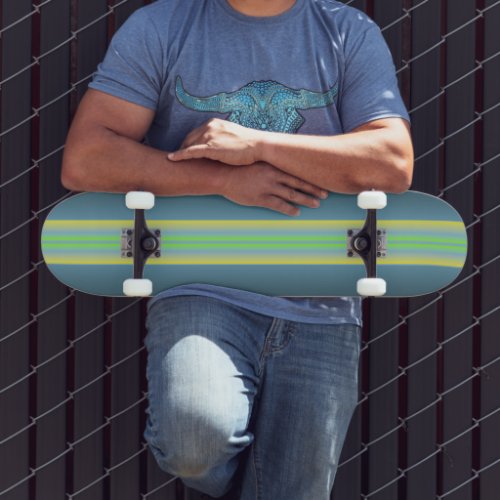Gradient Center Stripes Skateboard