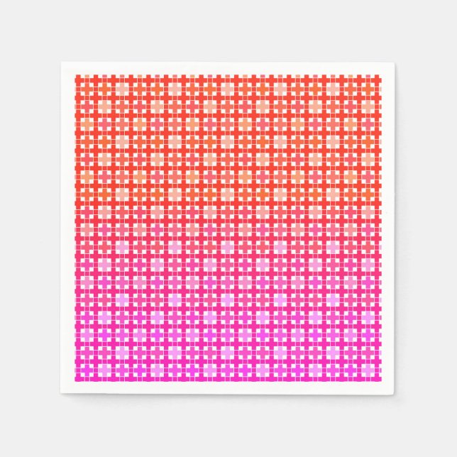 gradient , checkered gradient ,ombre  napkins (Front)