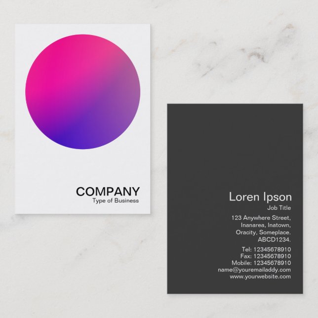 Gradient Circle v2 06 Business Card (Front/Back)
