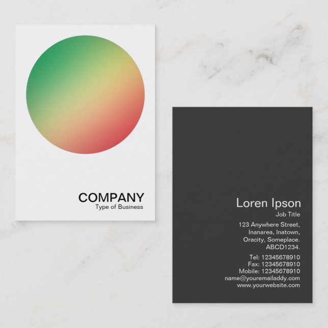 Gradient Circle v2 08 Business Card (Front/Back)