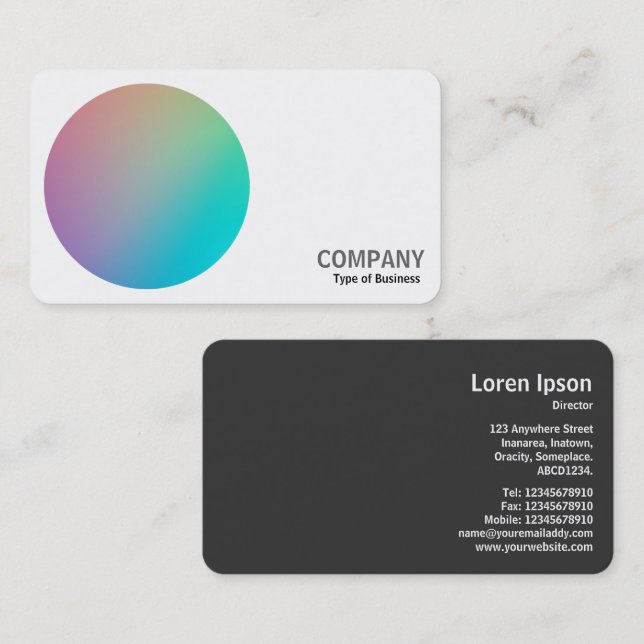 Gradient Circle v3 05 Business Card (Front/Back)