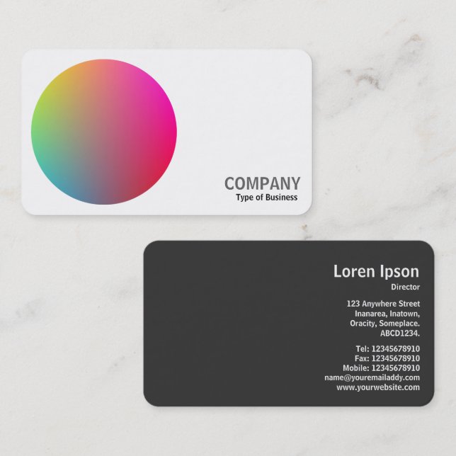 Gradient Circle v3 07 Business Card (Front/Back)