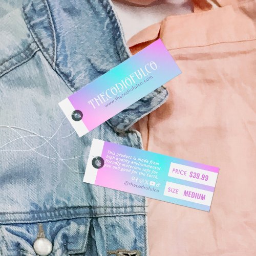 Gradient Clothing Price Hang Tag