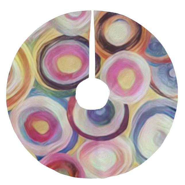 Gradient color, rough texture background. brushed polyester tree skirt (Front)