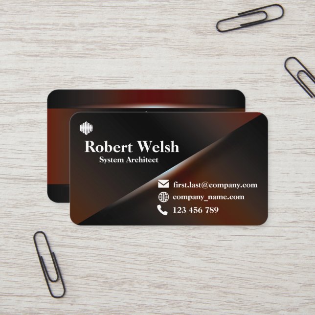 Gradient Colored Business Card Series 10 (Front/Back In Situ)