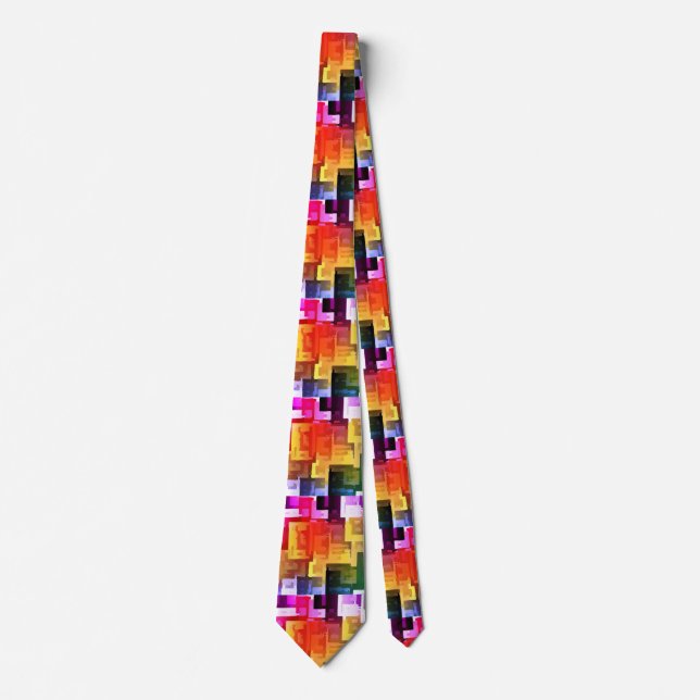 Gradient Colorful Abstract Neck Tie (Front)
