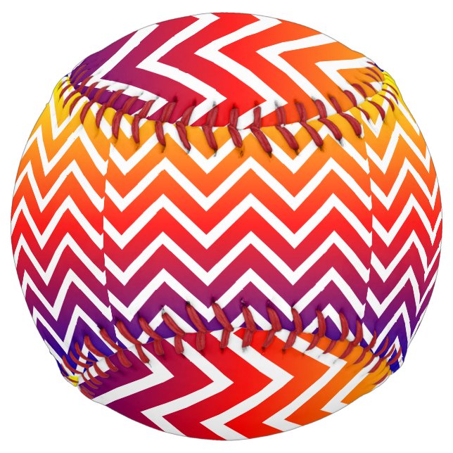 Gradient Colors Chevron Softball (Front)
