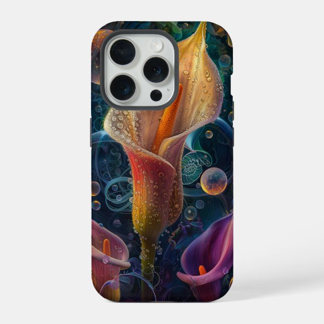 Gradient Colors of Calla Flowers Iphone Case (Back)