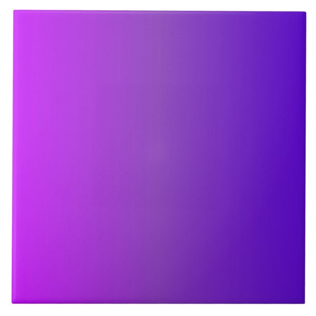 Gradient Colors Purple  Ceramic Tile (Front)