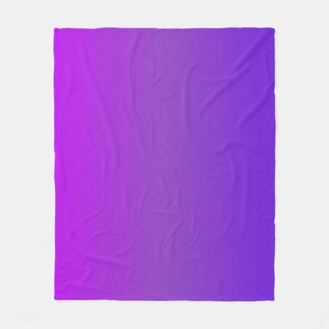 Gradient Colors Purple  Fleece Blanket (Front)