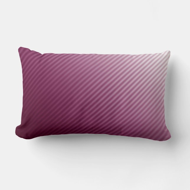 Gradient Cool Stylish Trendy Modern Stripe Pattern Lumbar Pillow (Front)