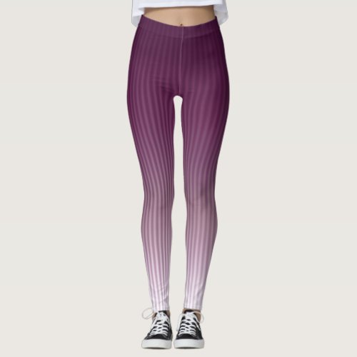 Gradient Cool Stylish Trendy Stripe Pattern Leggings