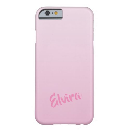 Gradient Coral Pink with Custom Name Barely There iPhone 6 Case