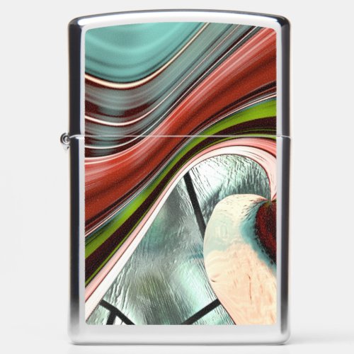 Gradient curved stripes in aged colored overâ     zippo lighter