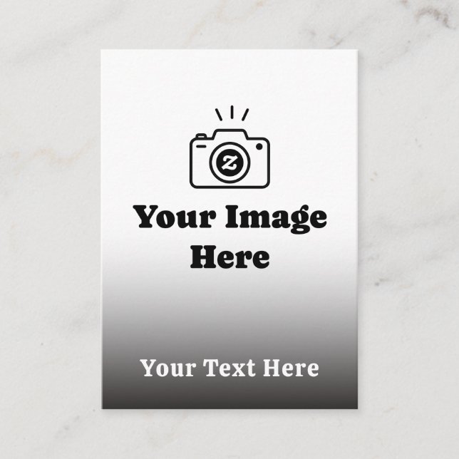 Gradient Custom Text and Image Enclosure Card (Front)