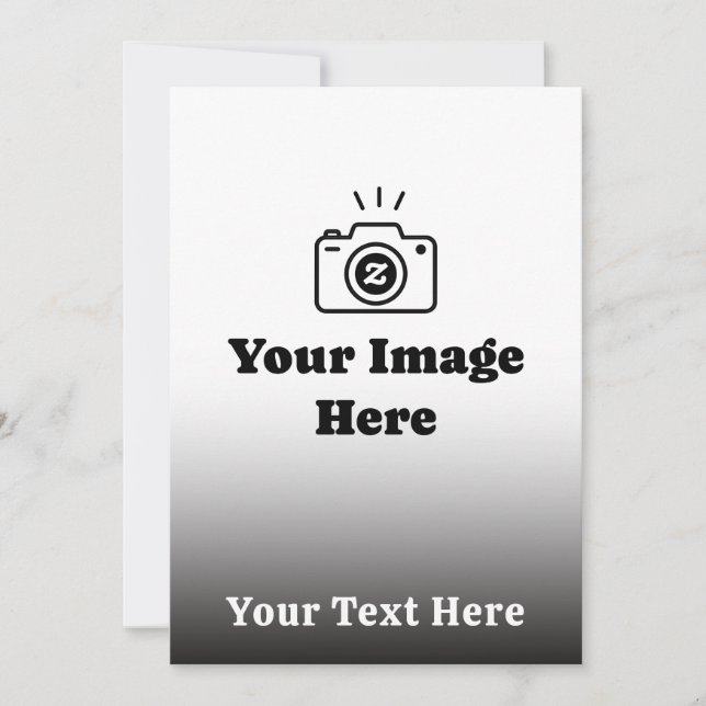 Gradient Custom Text and Image Invitation (Front)