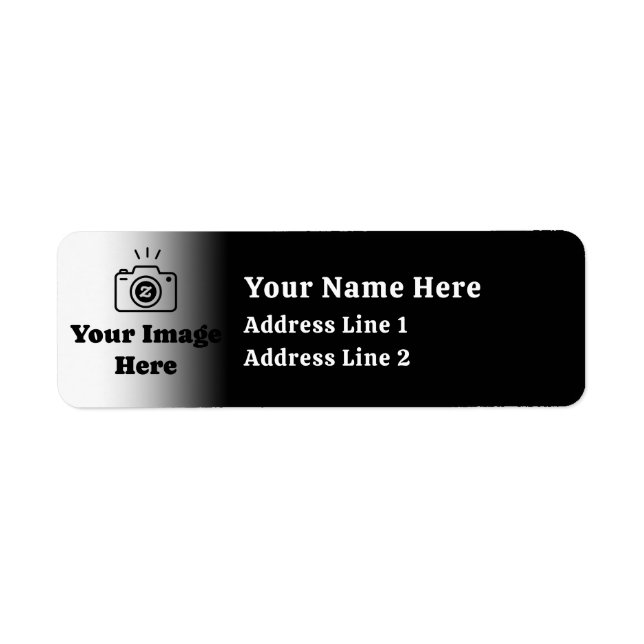 Gradient Custom Text and Image  Label (Front)
