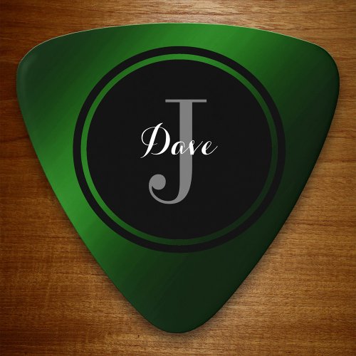 Gradient Dark Green Personalized Guitar Pick