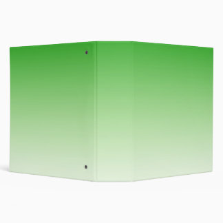 Gradient Dark Green to Light Green 3 ring binder