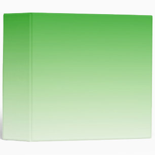 Gradient Dark Green to Light Green 3 ring binder