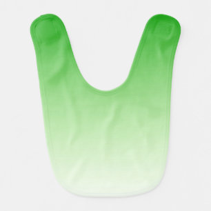 Gradient Dark Green to Light Green baby bib