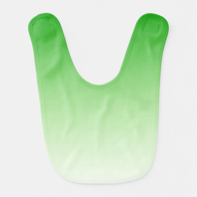 Gradient Dark Green to Light Green baby bib (Front)