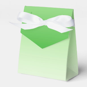 Gradient Dark Green to Light Green favor box
