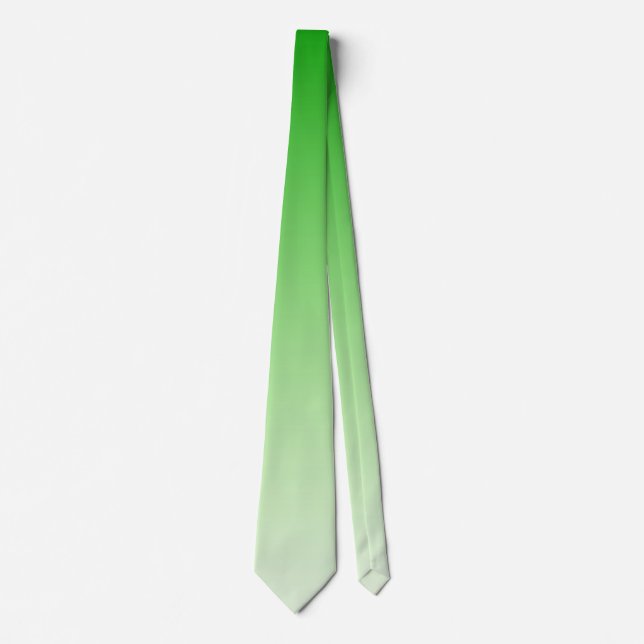 Gradient Dark Green to Light Green  Neck Tie (Front)